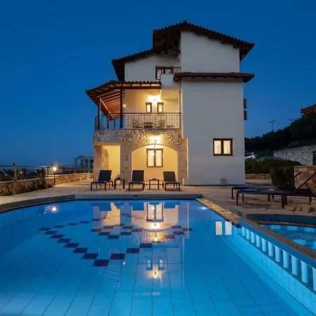 Villa Eleftheria Private Pool/Garden/View/3Bdrms/3.5Bthrms Platanias Exterior photo